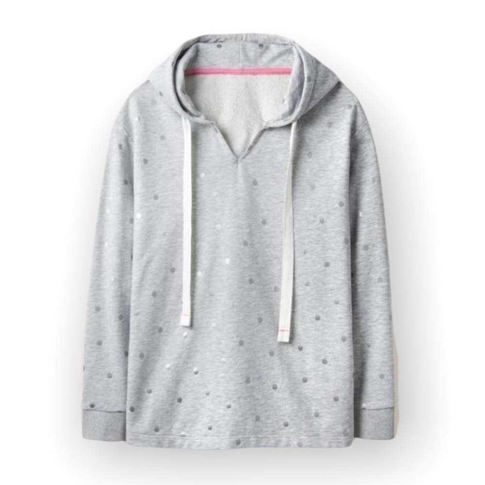 Boden polka dot Jersey lounge hoodie sweatshirt xs